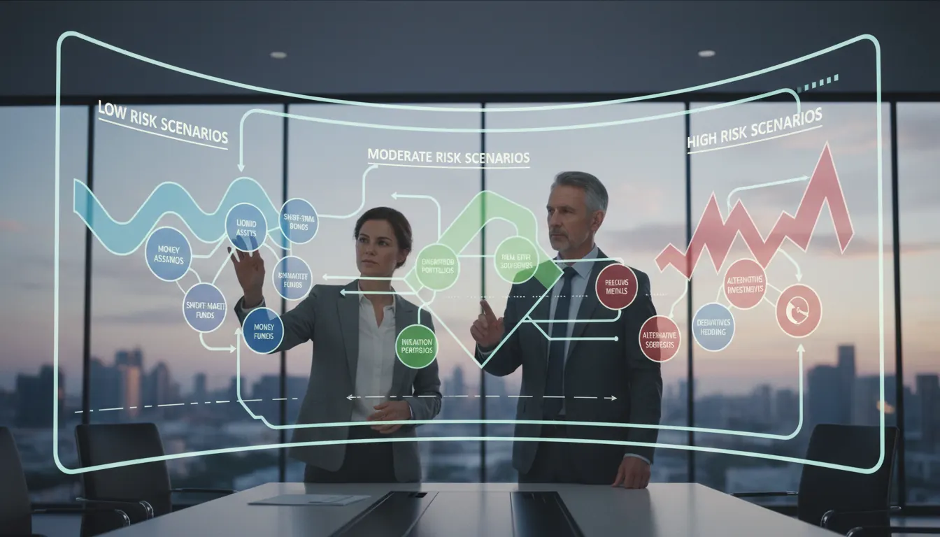 Chart showing capital preservation strategies across different risk scenarios